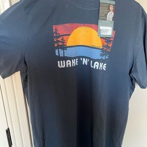 Life Is Good Men's Wake 'N' Lake Graphic Tee - Navy